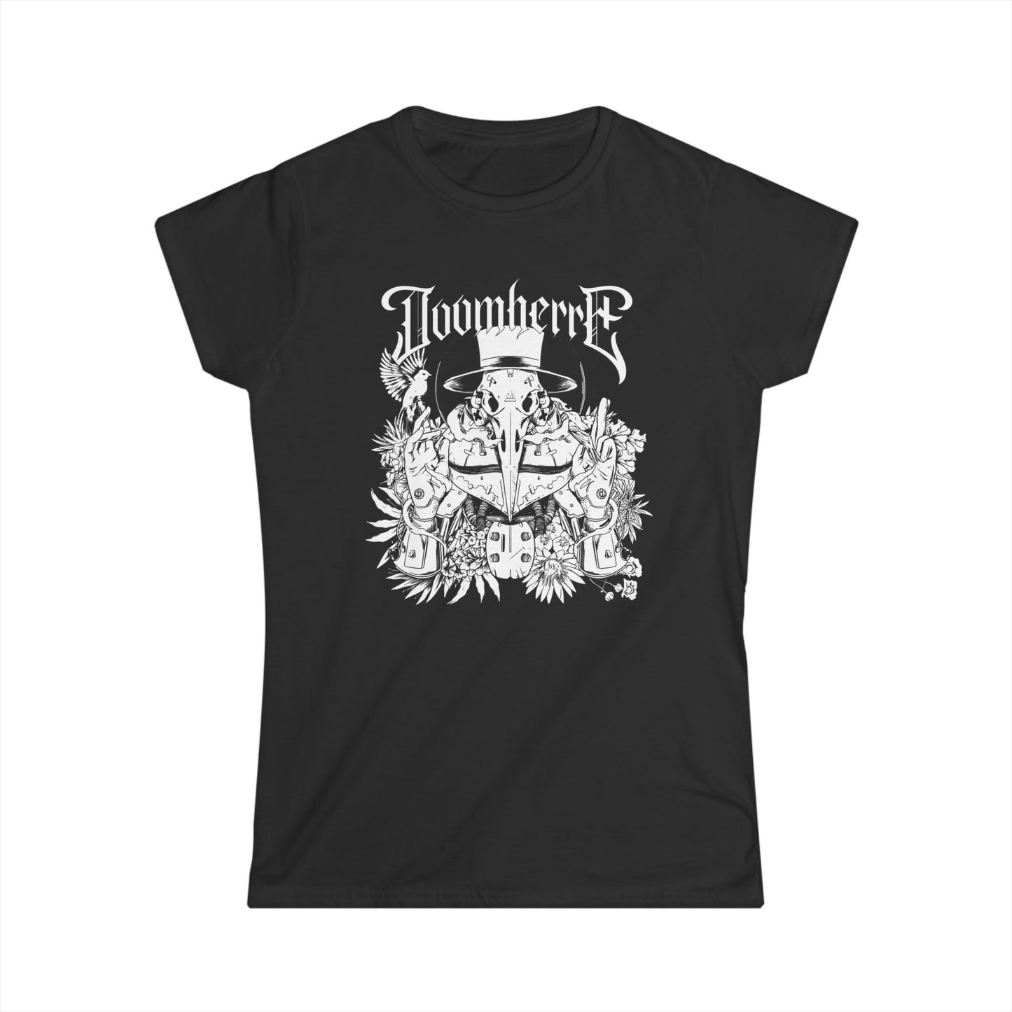 Doomherre 'BONEGOAT', Women's Softstyle Tee (White)
